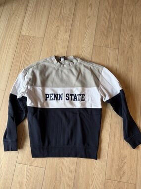 Colorblock Crewneck Sweater - Blue/White/gray